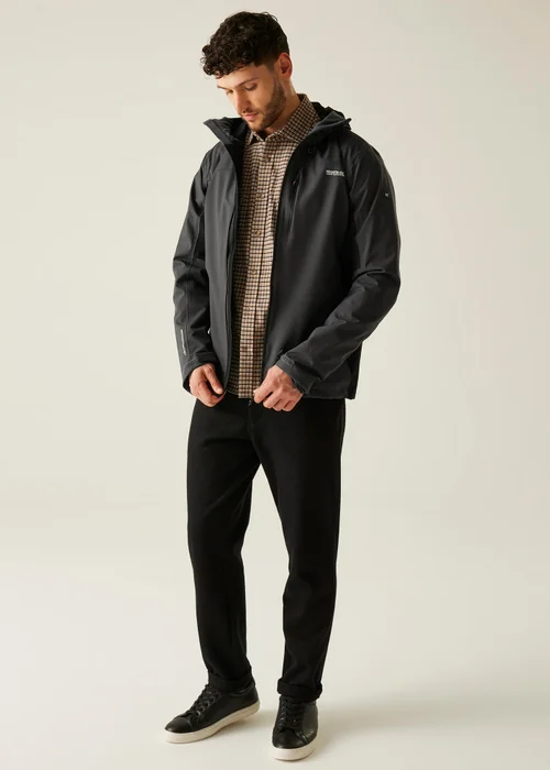 Regatta Ash Black Birchdale II Waterproof Breathable Isotex Stretch Jacket - S Image 3