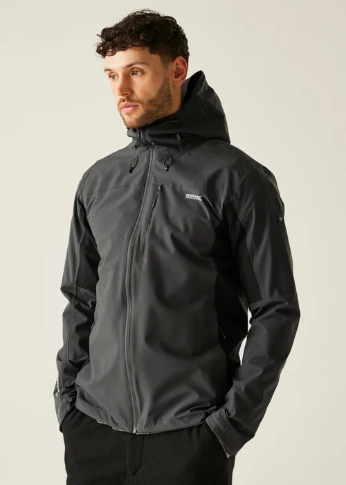 Regatta Ash Black Birchdale II Waterproof Breathable Isotex Stretch Jacket - S Image 4
