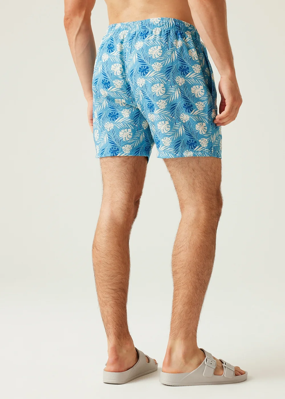 Regatta Elysium Blue Leaf Seersucker Loras Swim Shorts - S Image 2
