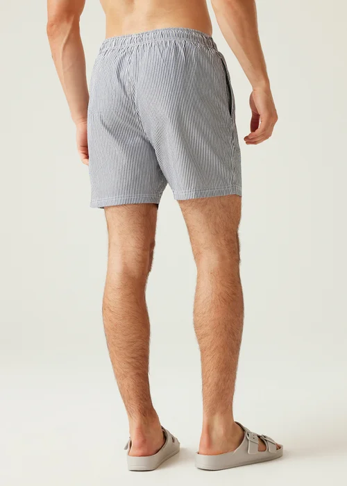 Regatta Navy/White Seersucker Stripe Loras Swim Shorts - 3XL Image 2