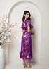Chi Chi London Multi V Neck Floral Wrap Midi Dress - Size 8 Image 2