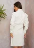 Chi Chi London Cream Long Sleeve Denim Midi Dress - Size 12 Image 2