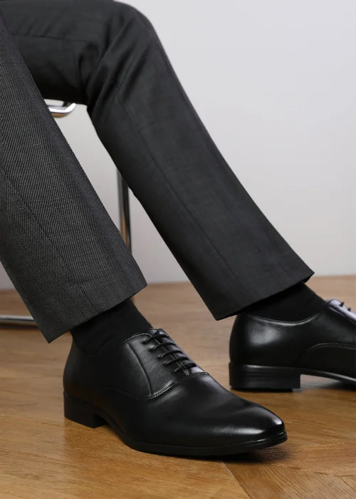 Where's That From Black PU Nick Oxford Lace Up Work Dress Shoes - Size 11 Image 2