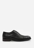 Where's That From Black PU Michael Textured Oxford Lace Up Work Dress Shoes - Size 10 Image 2