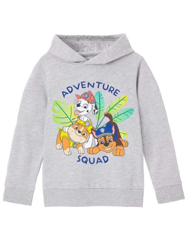 Vanilla Underground Paw Patrol Advernture Squad Kids Grey Marl Hoodie (3-8 years)