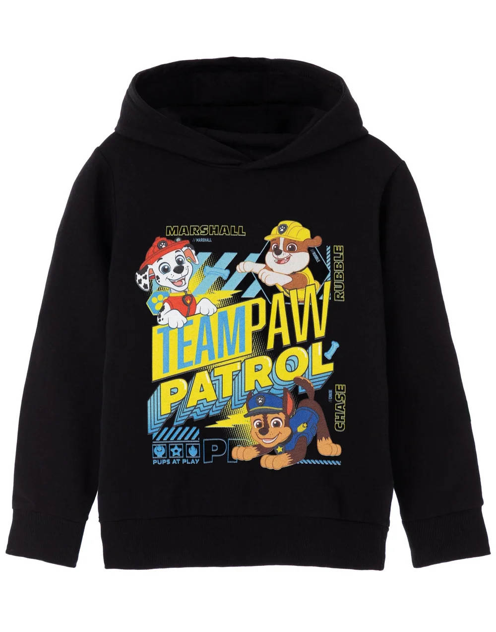 Vanilla Underground Paw Patrol Team Paw Kids Black Hoodie (3-8 years) - 7-8 Yrs Image 1