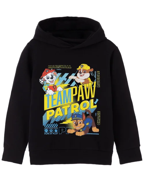 Vanilla Underground Paw Patrol Team Paw Kids Black Hoodie (3-8 years) - 7-8 Yrs Image 1