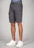 Tokyo Laundry Grey Cotton Ripstop Cargo Shorts - L Image 4