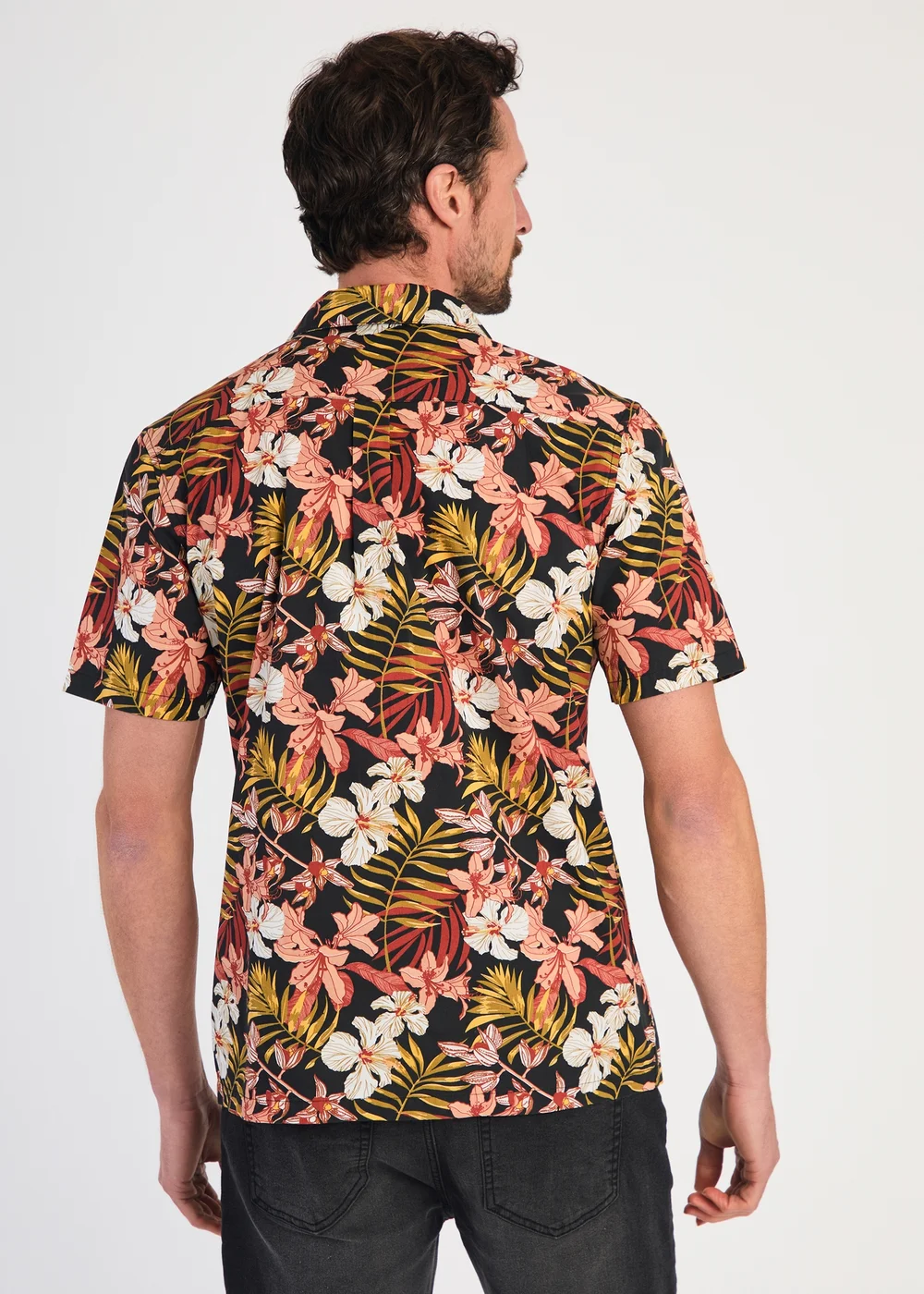 Tokyo Laundry Black Cotton Printed Poplin Short Sleeve Shirt - L Image 2