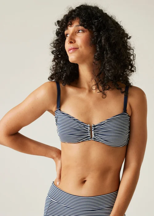 Regatta Navy Seeksucker Stripe Aceana III Bikini Top - 12 Image 3