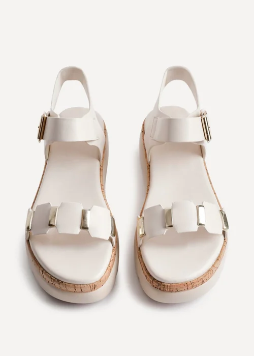 Linzi Stride Sand Faux Leather Flatform Sandal - Size 5 Image 4