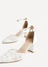 Linzi Essence Bridal Ivory Lace Court Heels - Size 6 Image 5