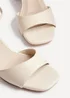 Linzi Maddie Sand Faux Leather Closed Back Block Heeled Sandals - Size 4 Image 5