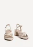 Linzi Flair Sand Faux Leather Heeled Sandals - Size 3 Image 3