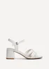 Linzi Flair White Faux Leather Heeled Sandals - Size 5 Image 2