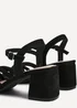 Linzi Flair Black Faux Suede Heeled Sandals - Size 8 Image 5