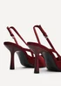 Linzi Rhea Burgundy Scuba Sling Back Court Heels - Size 6 Image 5