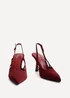 Linzi Rhea Burgundy Scuba Sling Back Court Heels - Size 6 Image 3