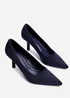 Linzi Kat Navy Scuba Leather Court Heels - Size 5 Image 5