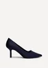 Linzi Kat Navy Scuba Leather Court Heels - Size 5 Image 2