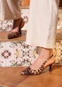 Linzi Izzie Multi Wide Fit Leopard Print Sling Back Low Court Heel - Size 4 Image 1