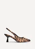 Linzi Izzie Multi Wide Fit Leopard Print Sling Back Low Court Heel - Size 4 Image 2