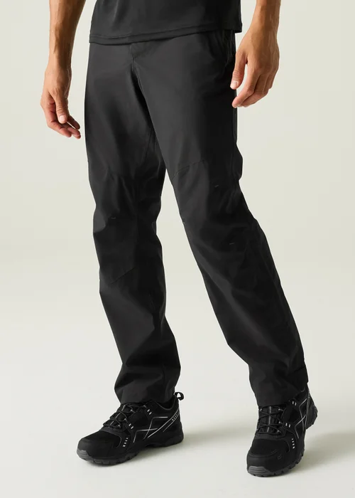Regatta Black Highton Stret Waterproof, Breathable Trousers - S Image 1