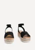 Linzi Paradise Black Nubuck Espadrille Flatform Sandals - Size 5 Image 3
