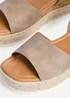 Linzi Paradise Taupe Nubuck Espadrille Flatform Sandals - Size 4 Image 5