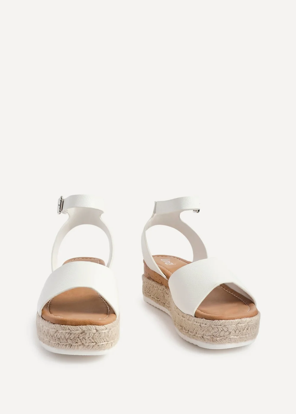 Linzi Paradise White Espadrille Flatform Sandals - Size 6 Image 3
