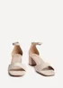 Linzi Maddie Sand Faux Suede Closed Back Block Heeled Sandals - Size 5 Image 3