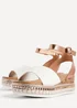 Linzi Venice Pink Faux Leather Embellished Flatform Sandals - Size 7 Image 5