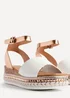 Linzi Venice Pink Faux Leather Embellished Flatform Sandals - Size 7 Image 4