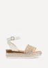 Linzi Opulant Gold Embellished Espadrille Flatform Sandals - Size 6 Image 2