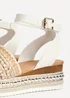 Linzi Opulant Gold Embellished Espadrille Flatform Sandals - Size 6 Image 5