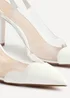 Linzi Nolita White Perspex Patent Mix Slingback Court Heels - Size 5 Image 5