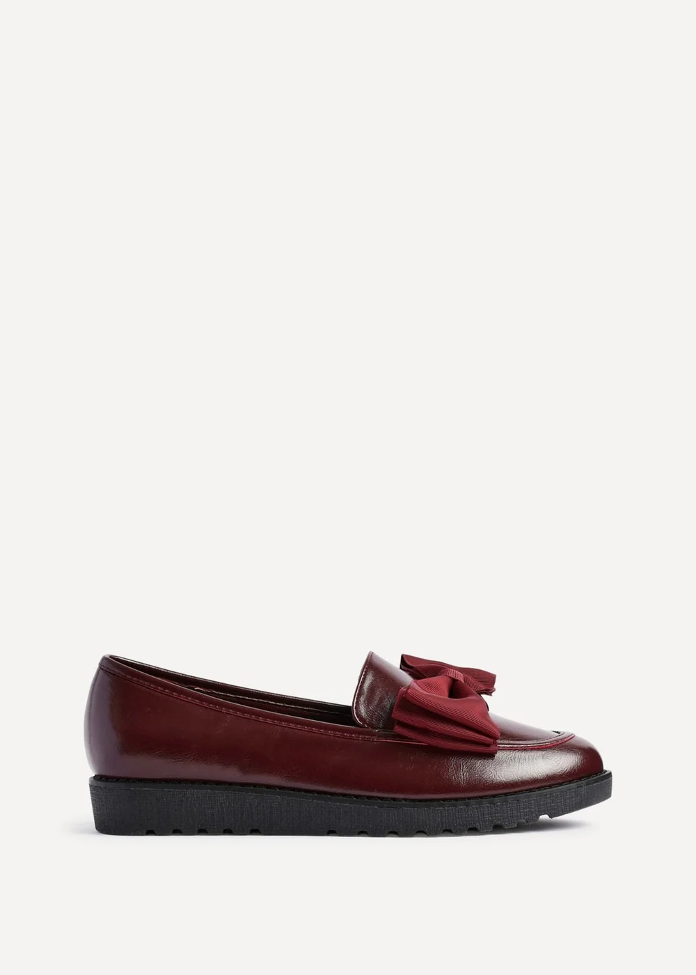 Linzi Cathy Burgundy High Shine Classic Slip On Loafer - Size 6 Image 2