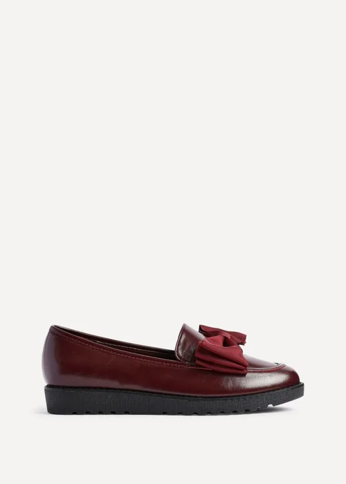 Linzi Cathy Burgundy High Shine Classic Slip On Loafer - Size 6 Image 2