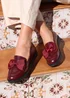 Linzi Cathy Burgundy High Shine Classic Slip On Loafer - Size 6 Image 1