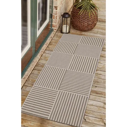 Homemaker Natural Multistripe Design Runner Rug - 67 x 200 Image 1