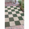 Homemaker Green Chequer Rug - 67 x 200 Image 1