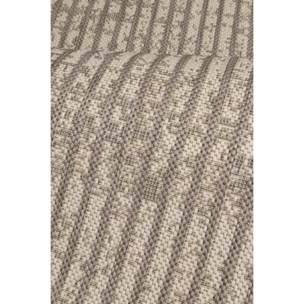 Homemaker Grey Hatch Design Rug - 67 x 200 Image 3