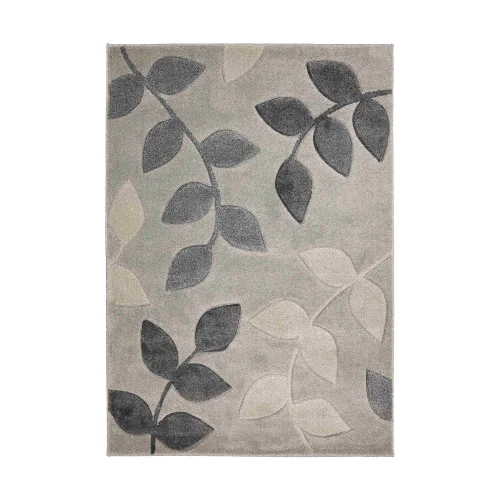 Homemaker Grey Leaf Design Rug - 120 x 170 Image 4