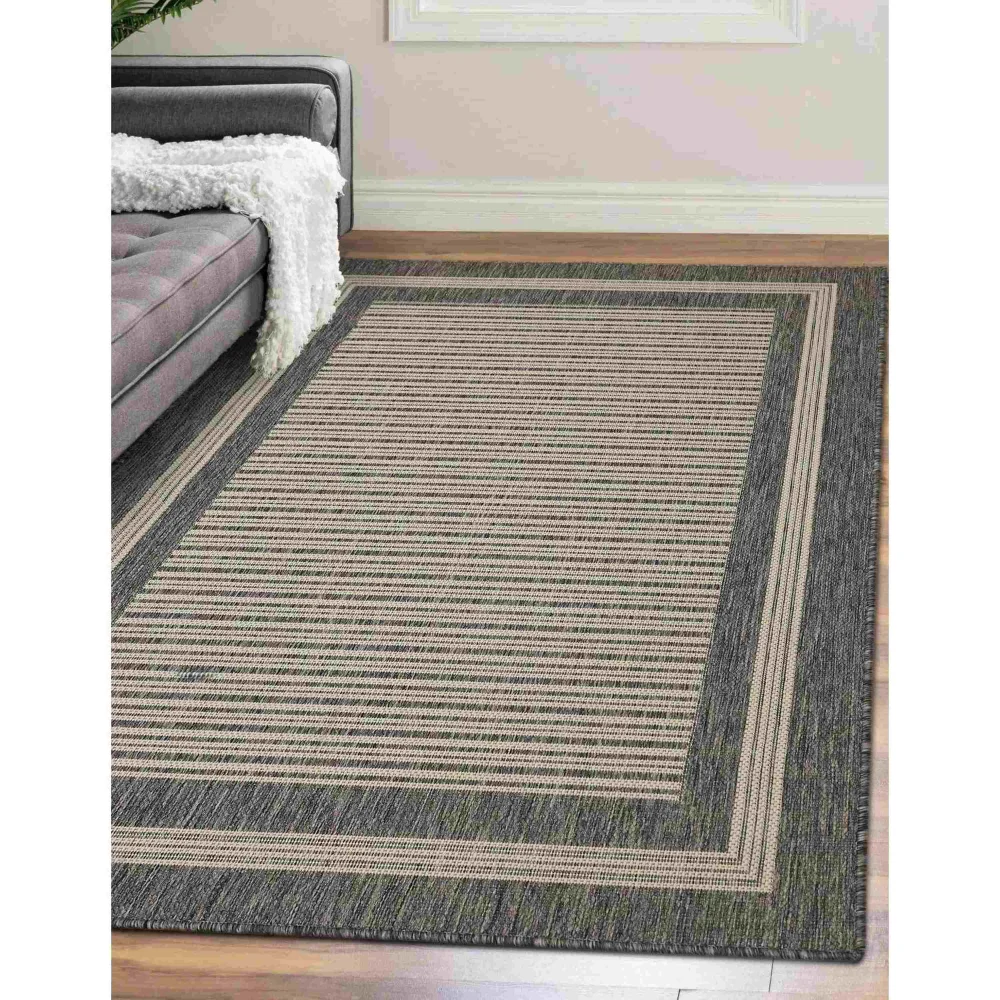 Homemaker Gel Backed Border Steel Rug - 80 x 150 Image 1