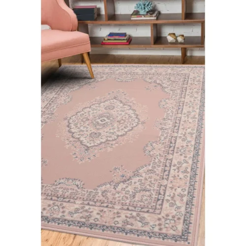 Homemaker Pink Traditional Rug - 80 x 150 Image 1