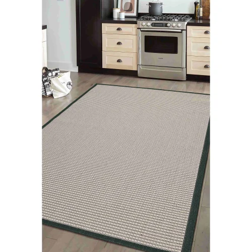 Homemaker Green Border Rug - 67 x 200 Image 1