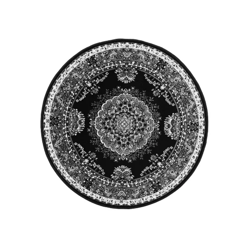 Homemaker Traditional Black Round Rug - 67 x 200 Image 4