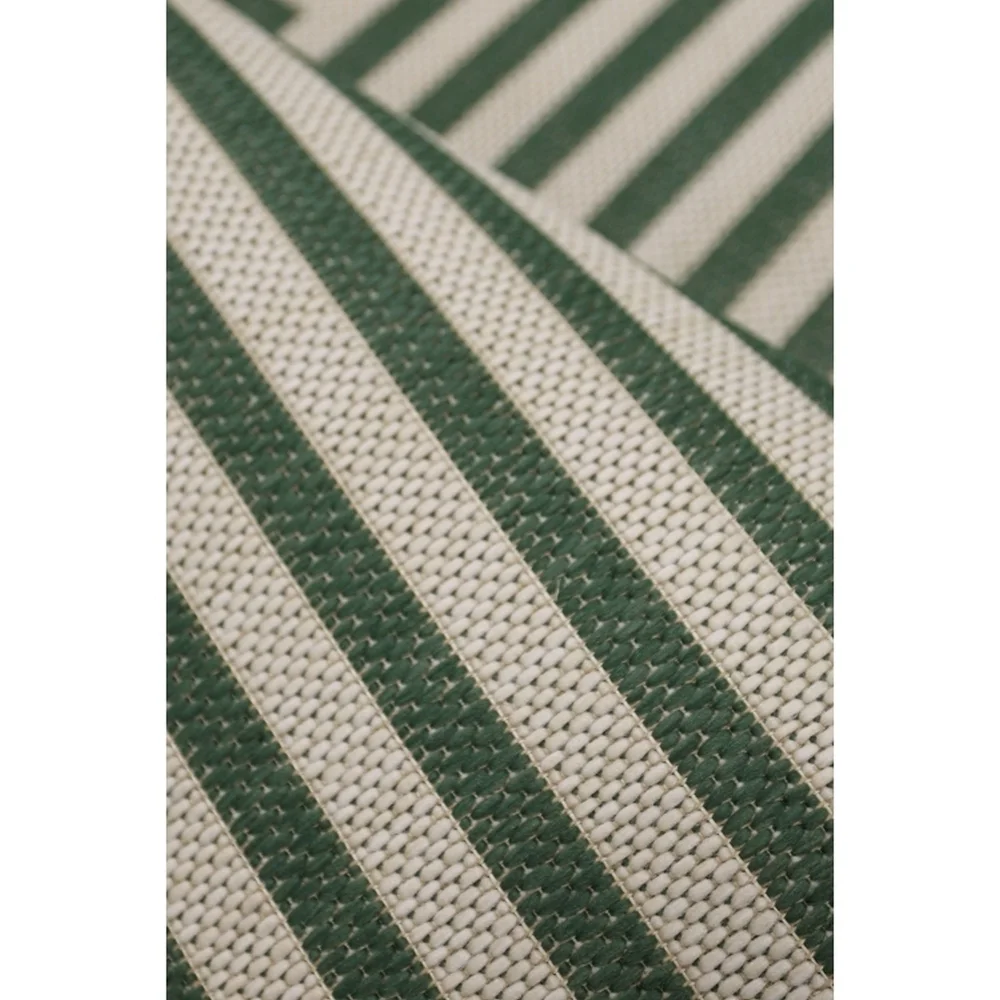 Homemaker Green Multistripe Design Rug - 67 x 200 Image 4