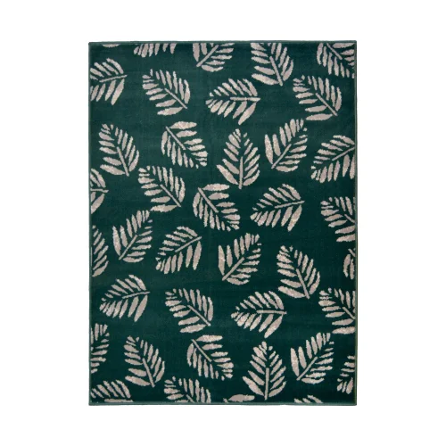 Homemaker Green Leaf Print Rug - 80 x 150 Image 4