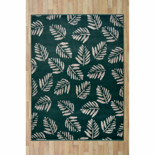 Homemaker Green Leaf Print Rug - 80 x 150 Image 1
